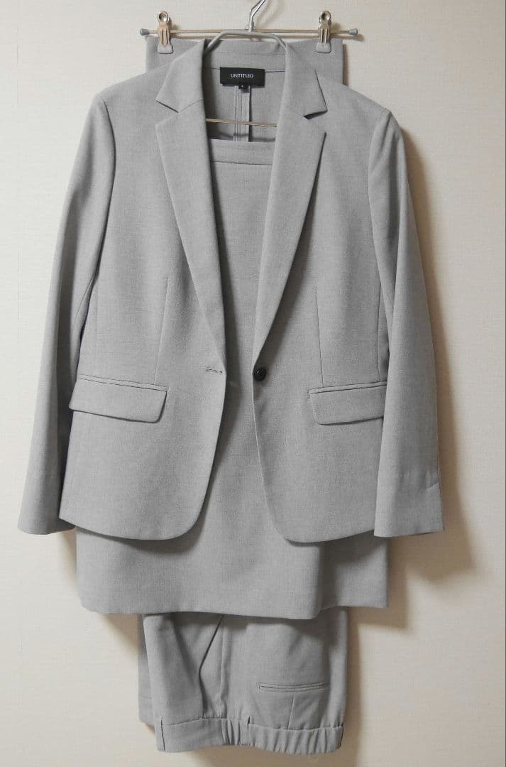 アンタイトル　ジャケット&パンツ&スカート　セットアップ　ライトグレー