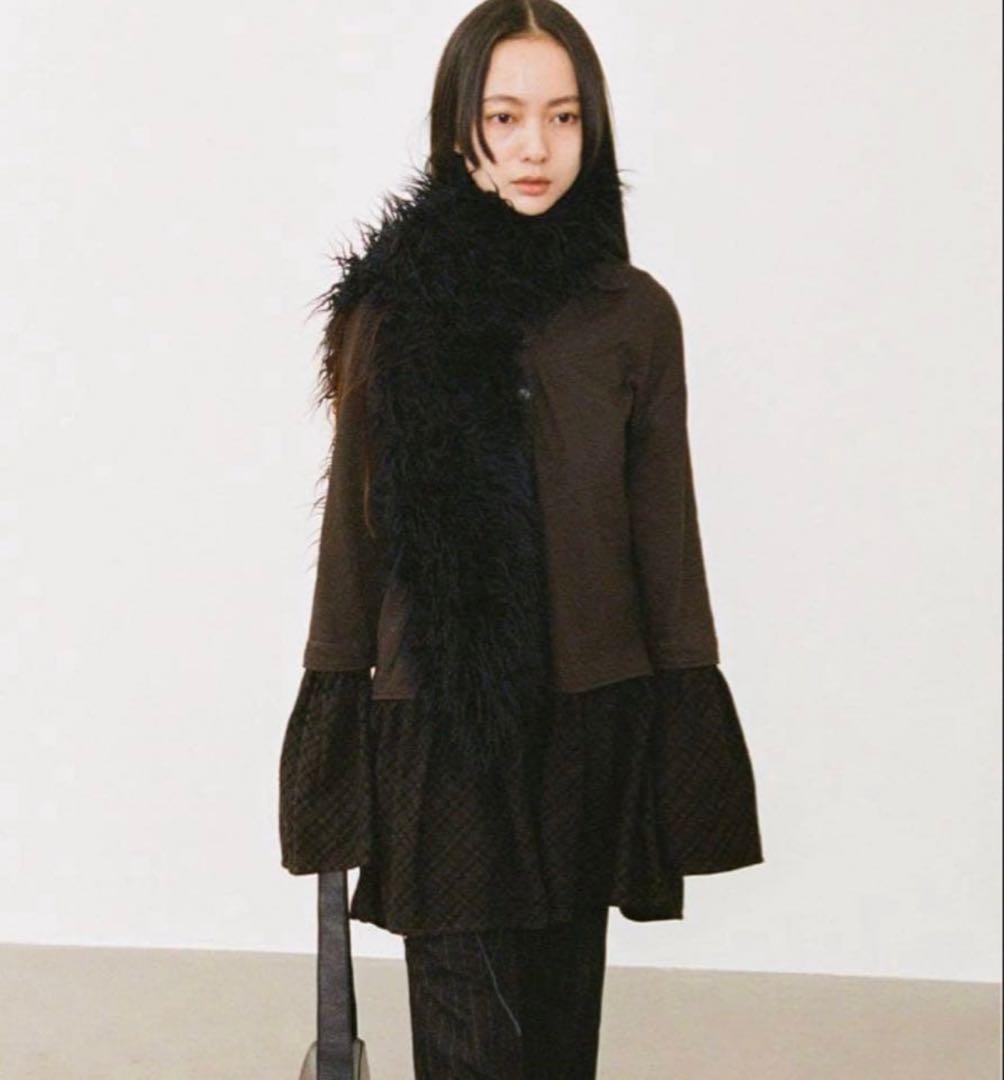 小物 OUR LEGACY FLOSS SCARF Black Fake Fur