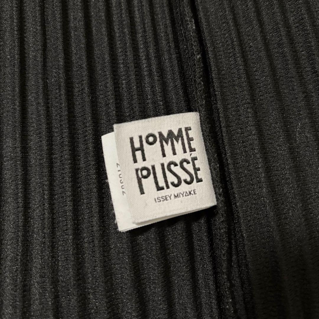 homme plisse basics ジップブルゾン ブラック