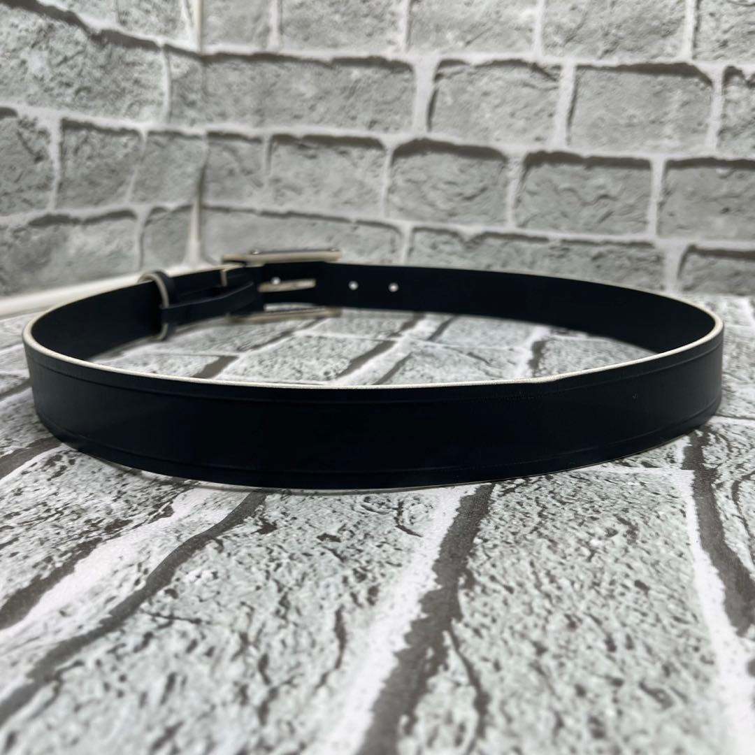 ベルルッティ ベルト レザー ブラック 黒 シルバー金具 90サイズ N1128