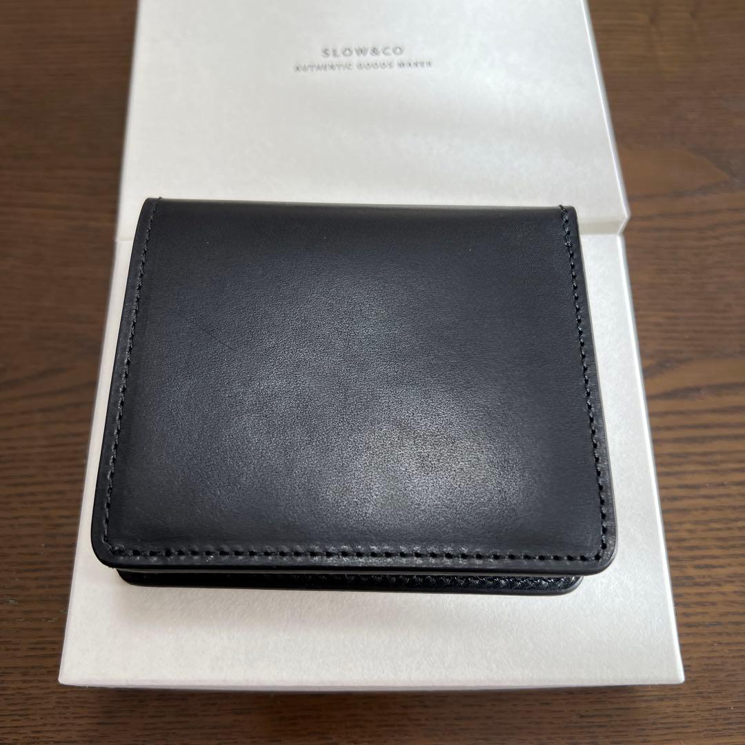 ム*ク様 新品未使用　SLOW&CO ブラック 二つ折り財布　mini wall