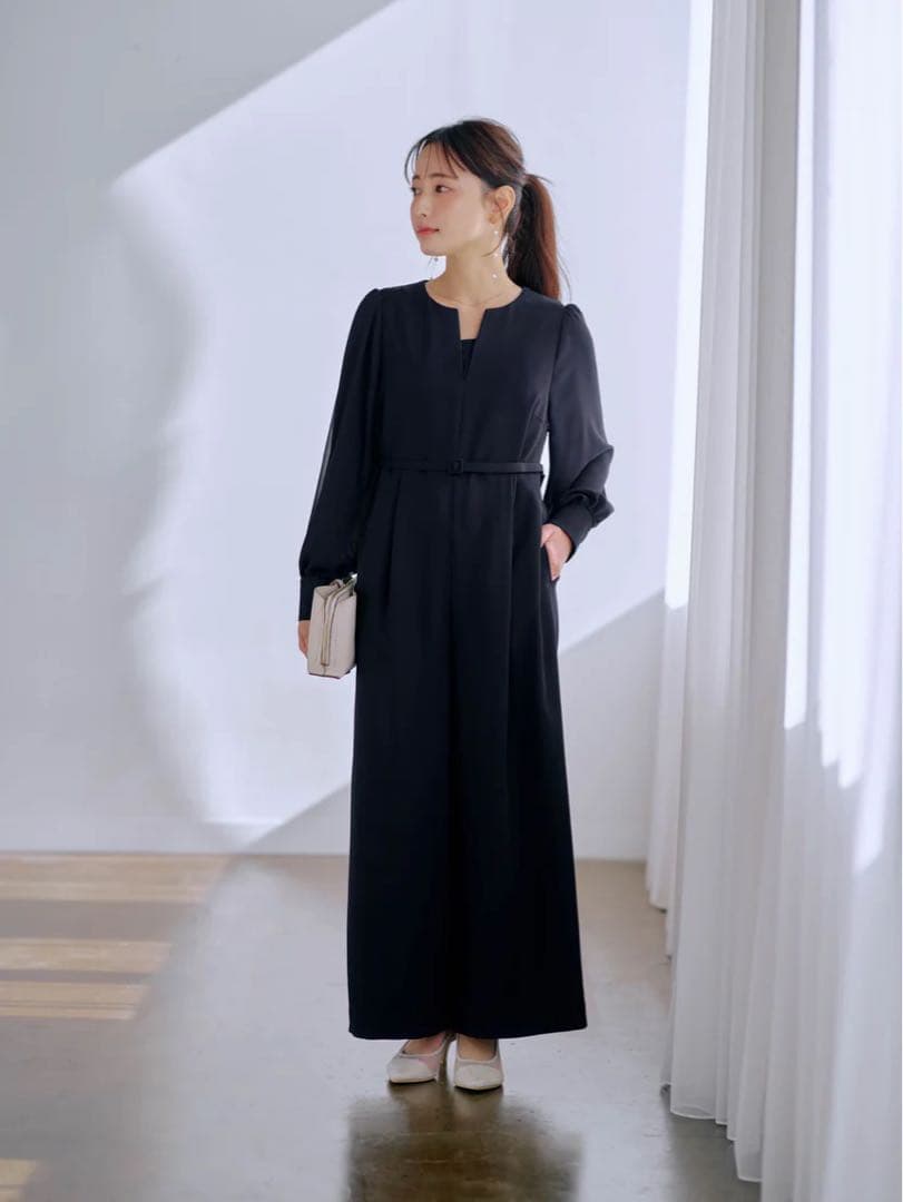 【みんみん様】COHINA ソフトドビーオールインワン　ネイビー　short