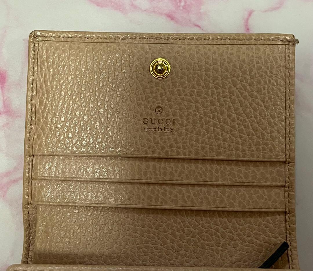 GUCCI グッチ ダブルG マーモント 二つ折り財布 ピンク