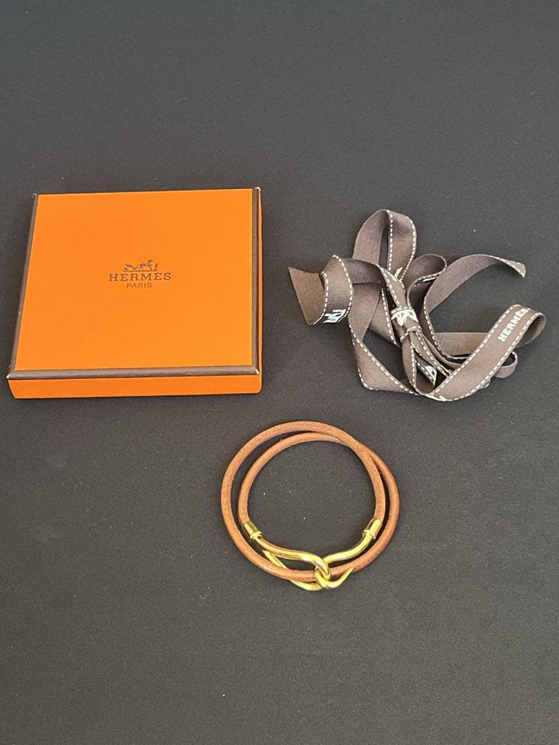 エルメス HERMES ジャンボ ブレスレット チョーカー レザー