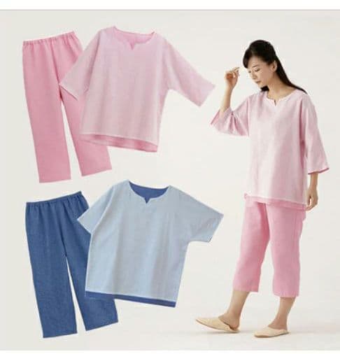 ◎新品 和晒 2枚重ねガーゼパジャマ 天然素材 三河木綿✨️日本製 ロフテー風