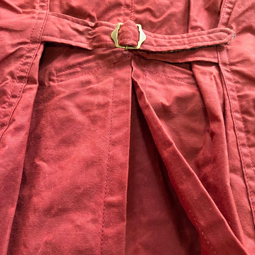 KAPITAL 高密度綿100%オイルコーティングオリバーコート 赤 サイズ0