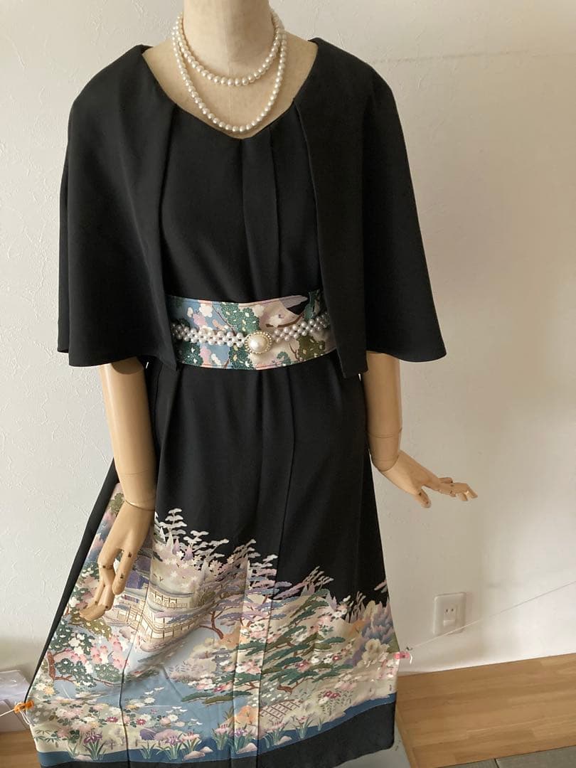 着物リメイクワンピース　 ⭐️留袖サイズL〜LL