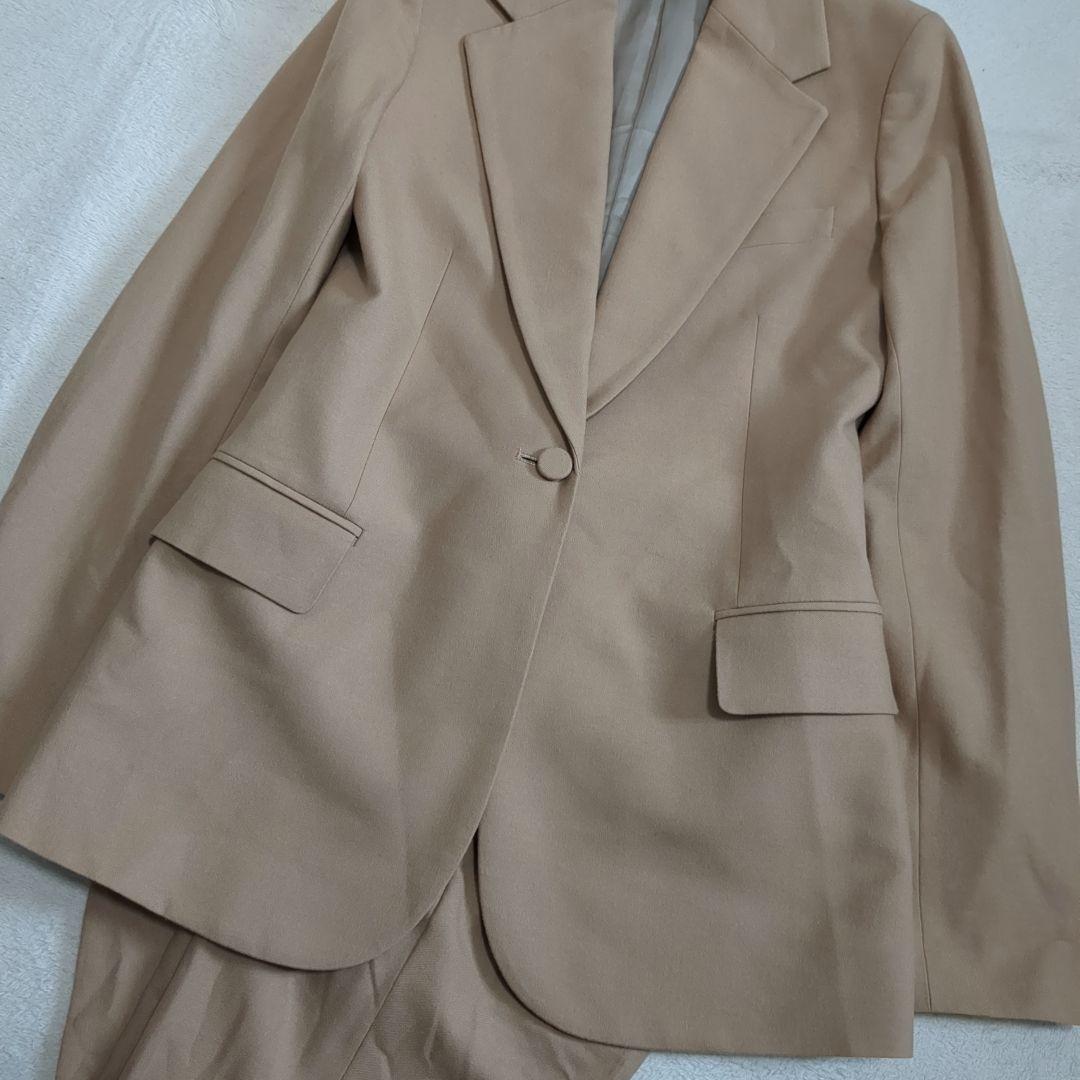 美品 セオリー サクソニー パンツスーツ セットアップ ベージュ 2サイズ