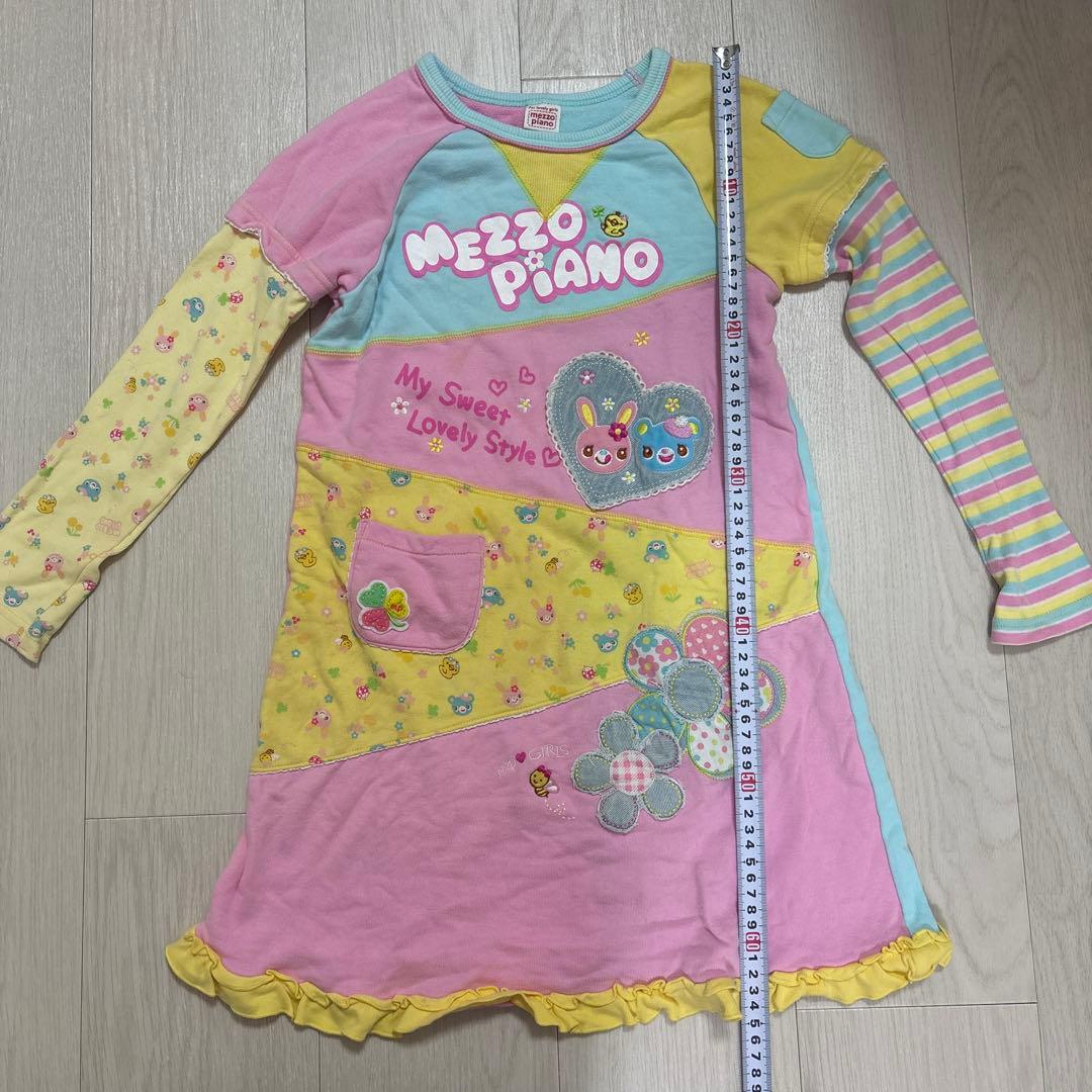 mezzo piano カラフル長袖ドレス