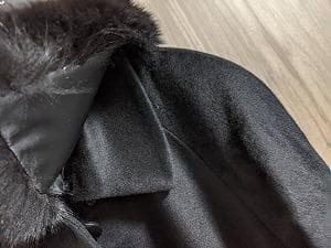 279　カシミヤ　カシミア　100％　ロングコート　毛皮　フォックス