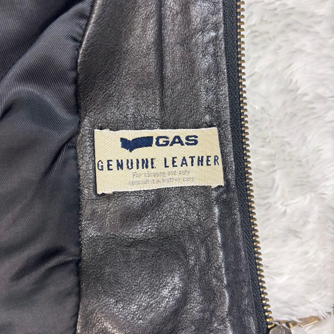 ヴィンテージ GAS ガス レザージャケット イタリア製 ブラック 40