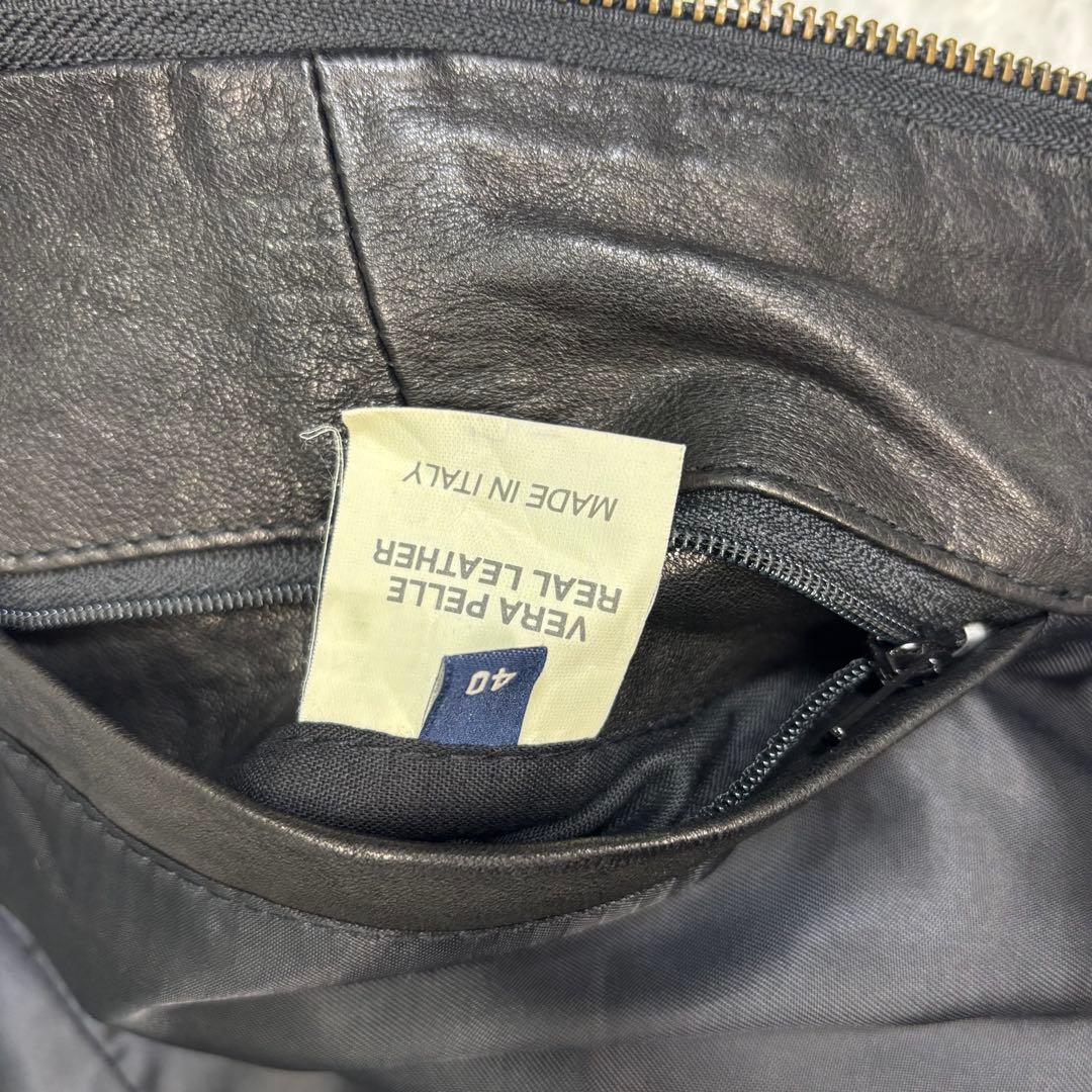 ヴィンテージ GAS ガス レザージャケット イタリア製 ブラック 40