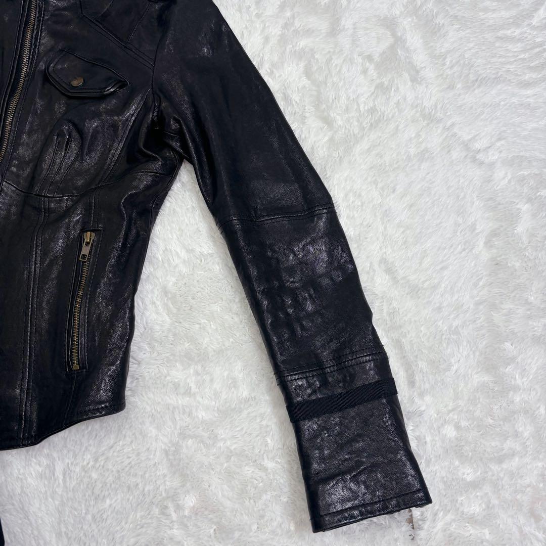 ヴィンテージ GAS ガス レザージャケット イタリア製 ブラック 40