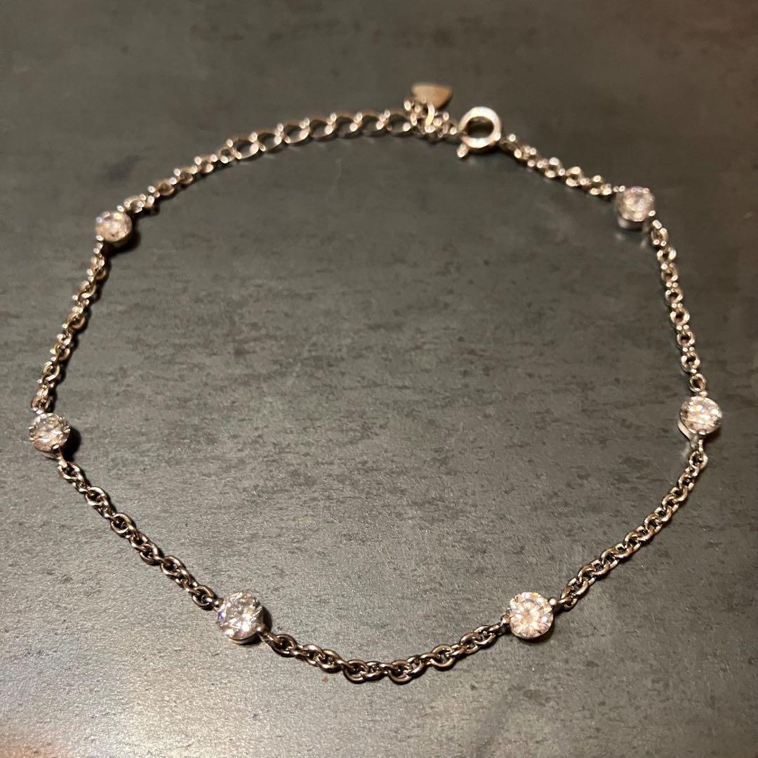 SILVER925 STONE CHAIN BRACELET/シルバー/ブレス