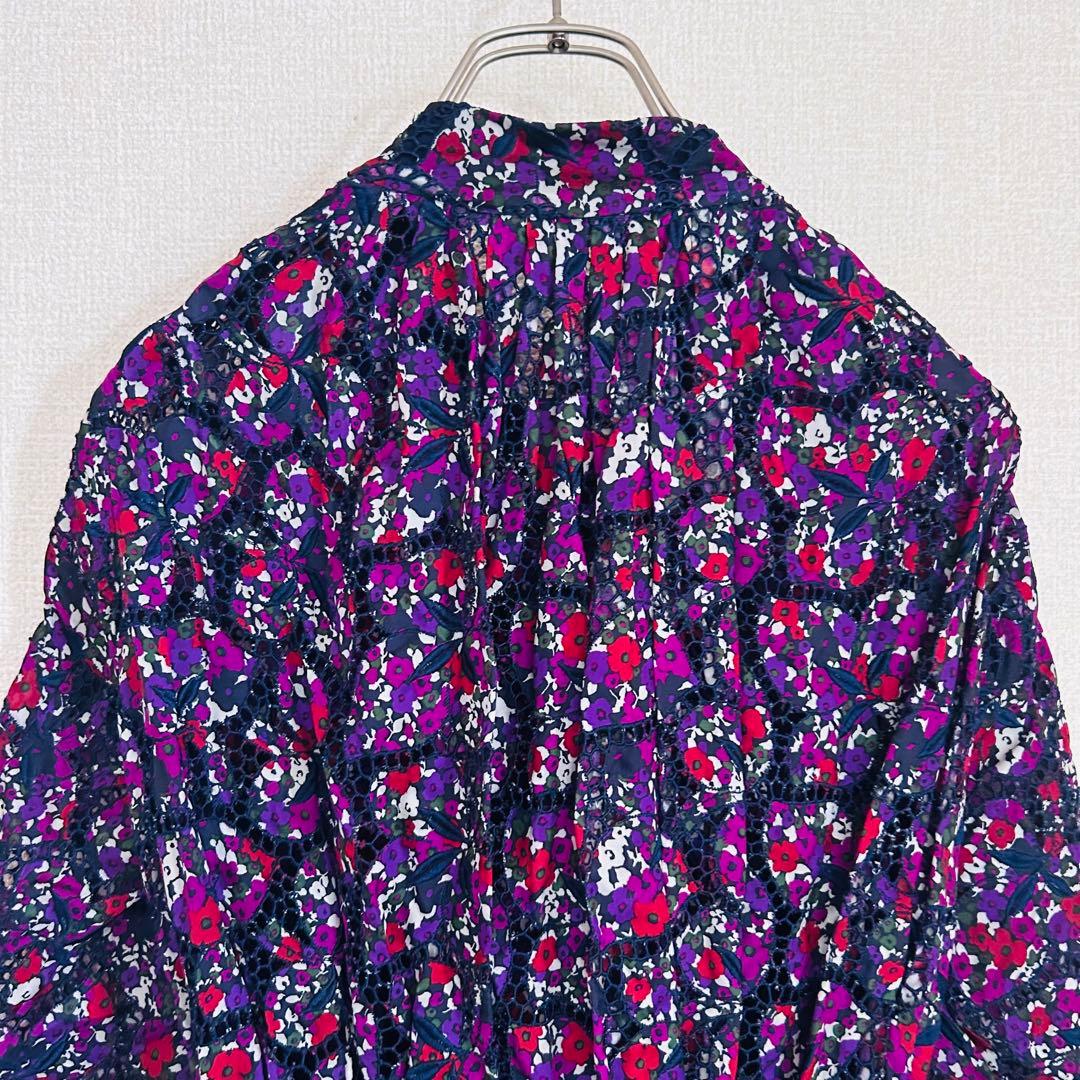 【美品】 Sacai サカイ 花柄 レース 総柄 ライダースジャケット 希少品