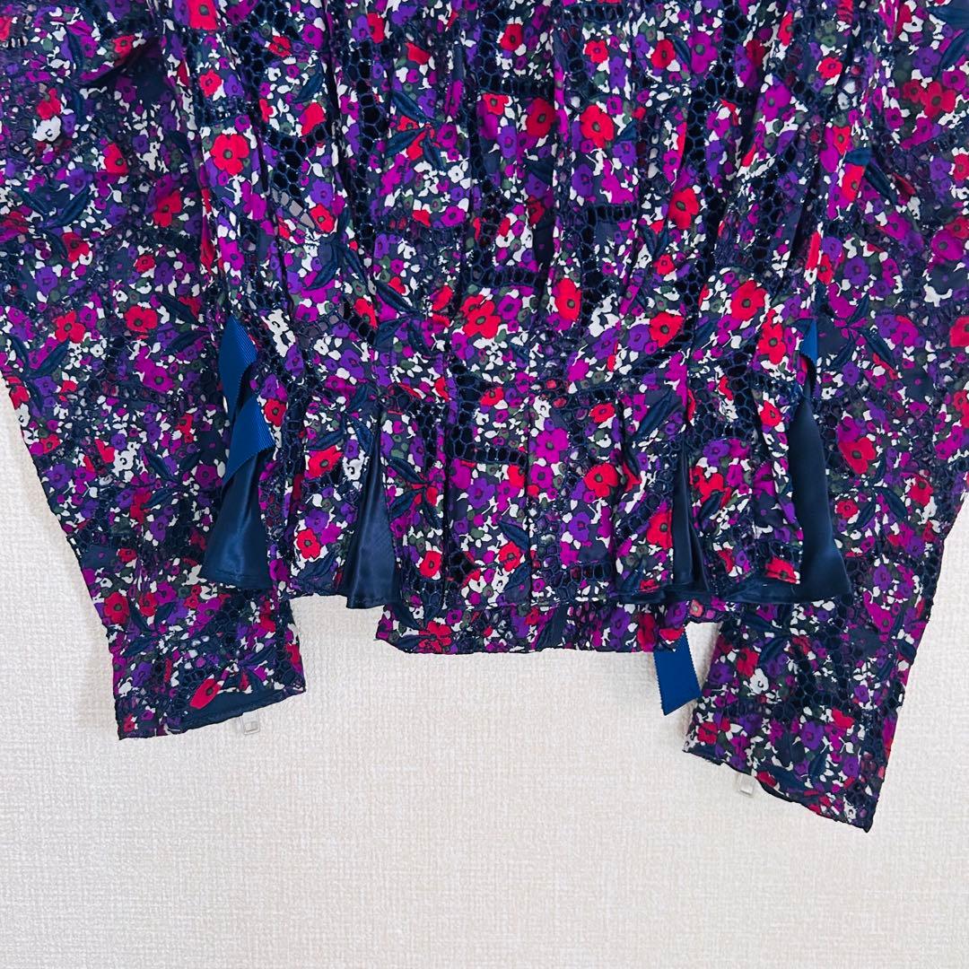 【美品】 Sacai サカイ 花柄 レース 総柄 ライダースジャケット 希少品