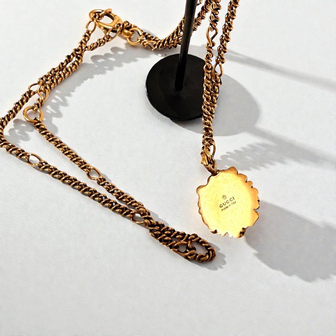 D*a様 GUCCI グッチ ライオンヘッド ゴールドネックレス アニマル ペン