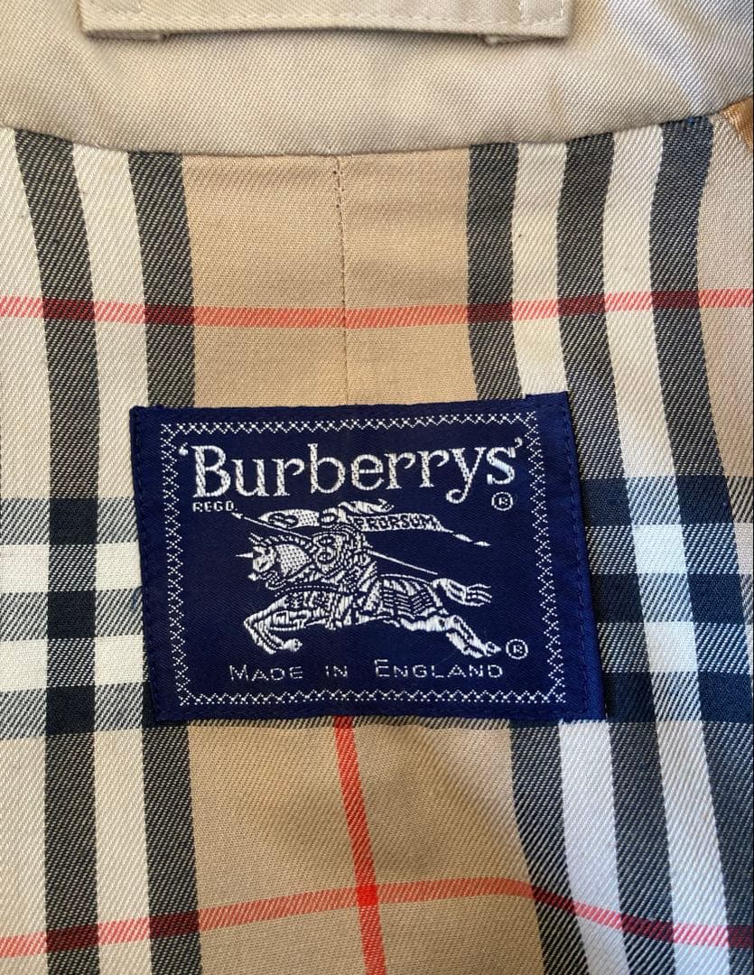 バーバリー超美品ステンカラーコートロング丈ベージュ トレンチコート