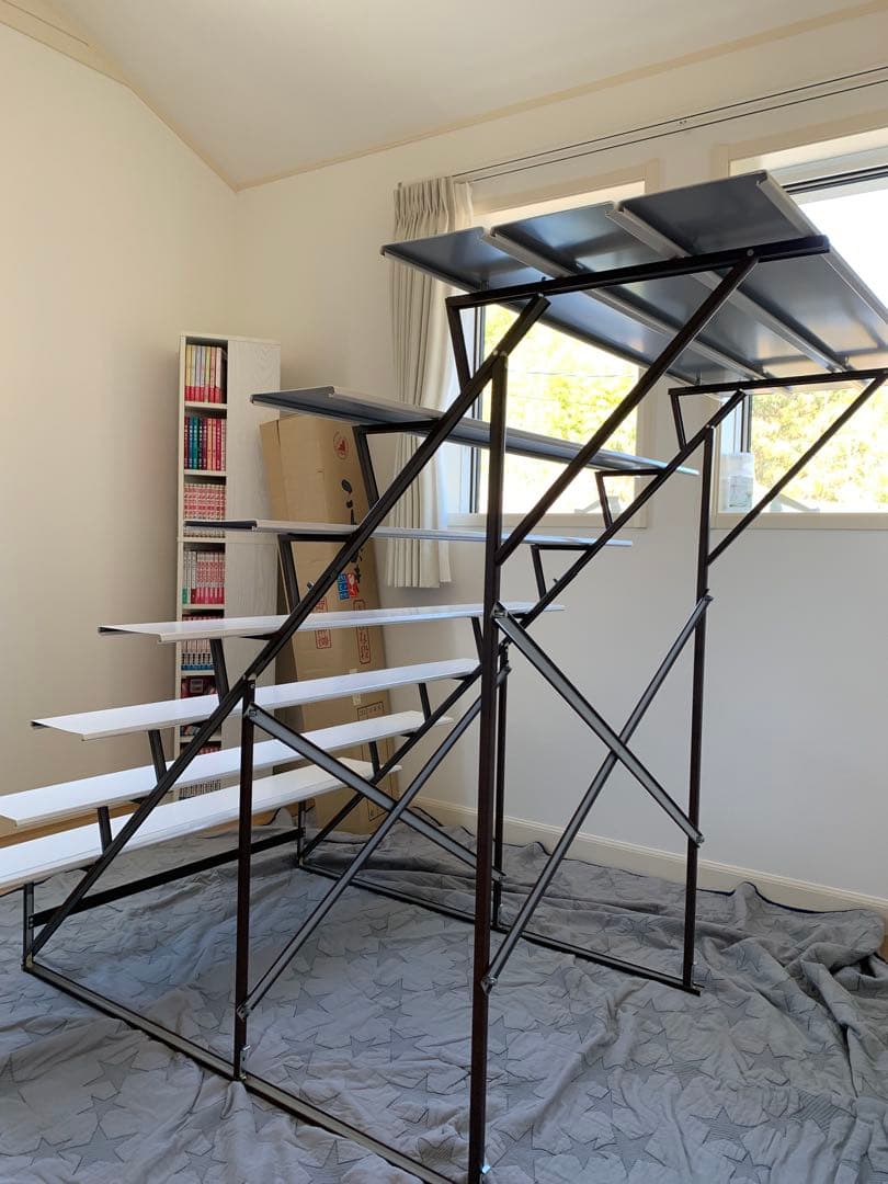 お雛様　7段飾り棚　スチール　ラックホワイト