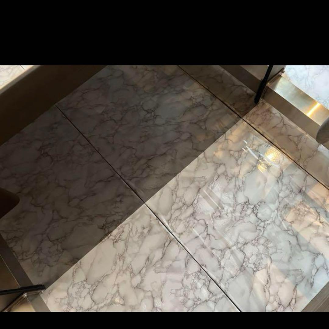 HG　 大理石調ダイニングセラミックテーブル（ホワイト）