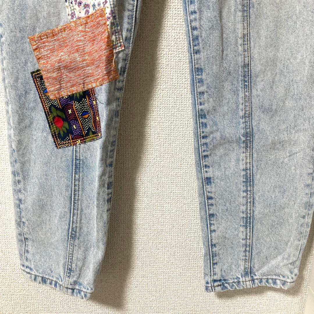 【美品】デシグアル　ミッキーマウス リラックスジーンズ　デニム　ダメージ　M