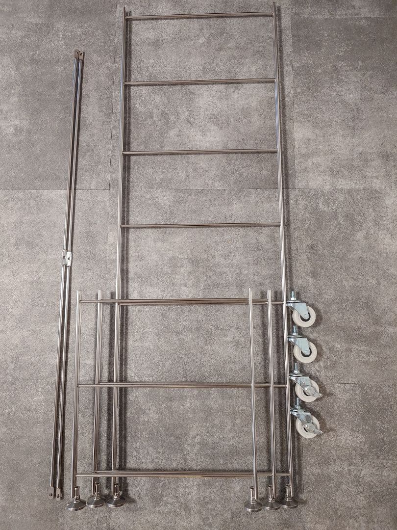 無印良品 ステンレスユニットシェルフ　帆立3点とその他パーツ