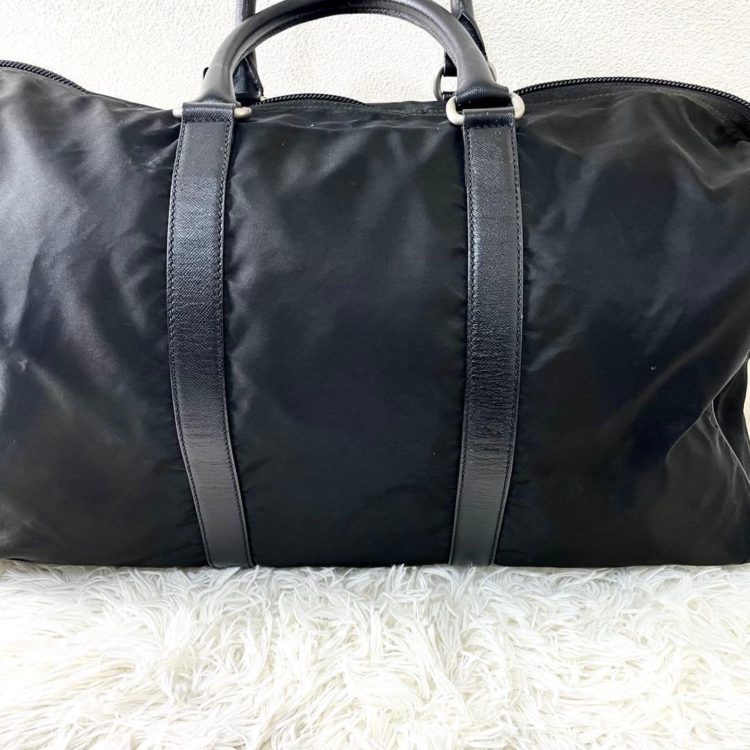 プラダ　PRADA ボストンバッグ　旅行カバン　大容量　ブラック　ナイロン