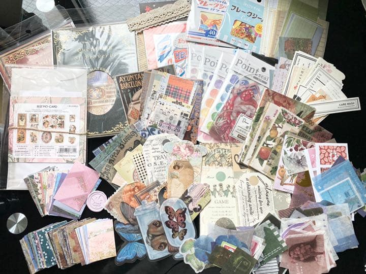 紙モノ 詰め合わせ 海外  シール ジャンクジャーナル コラージュ お裾分け