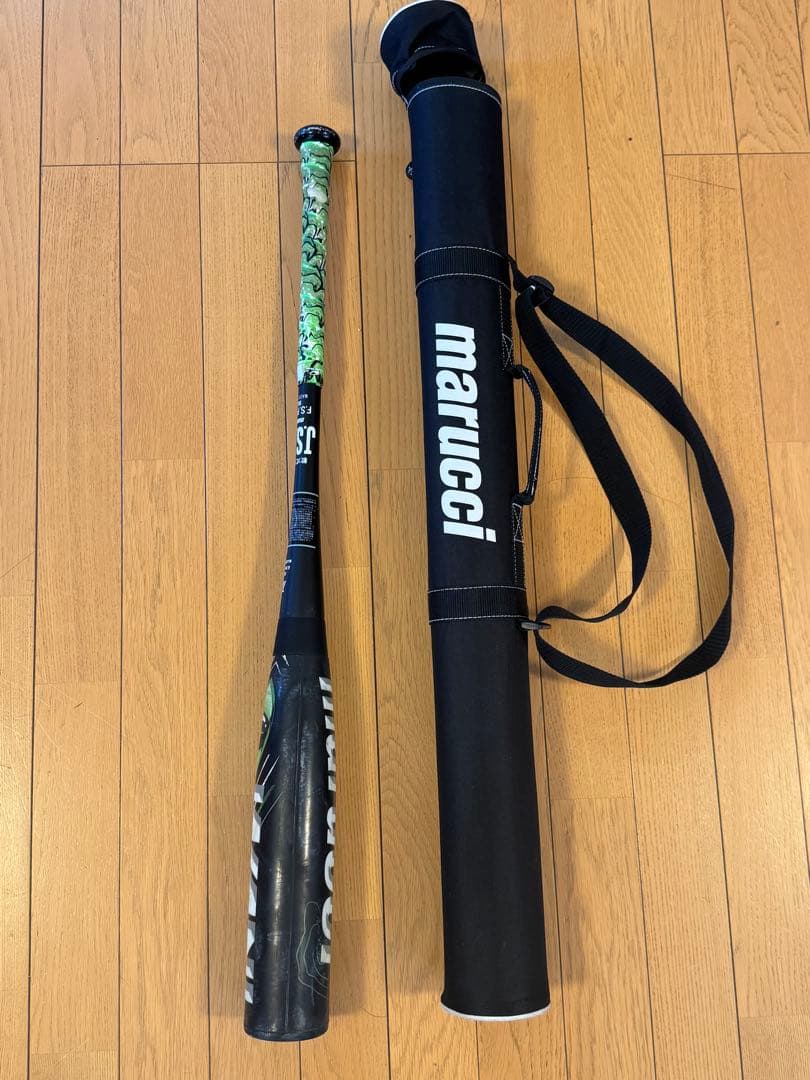 ワニクラッシャー　80センチ　少年軟式　緑ワニ　バットケース付き