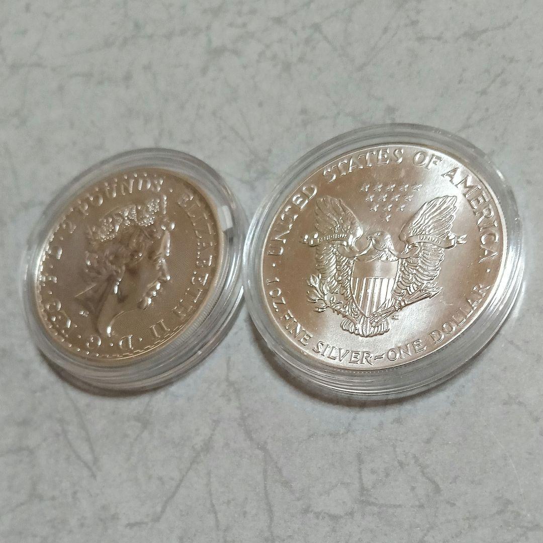 イーグルとブルタニア1オンス銀貨(2枚セット)