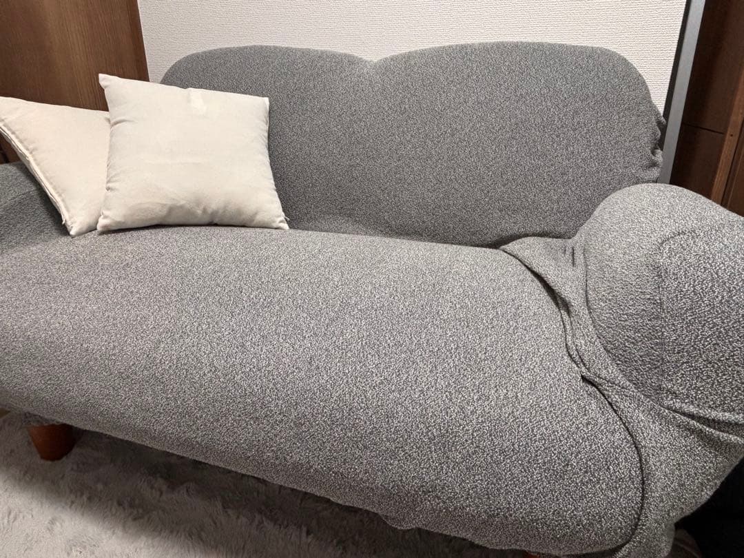 【受け取り歓迎】ソファカバー付 2人掛け ソファ リクライニング