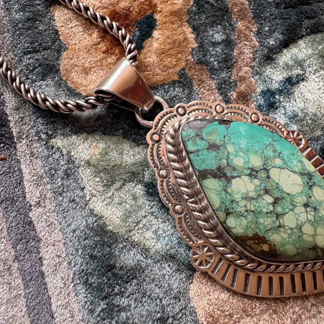 専用！TADY&KING 野尻氏作 ビンテージ ターコイズ ネックレス 特大