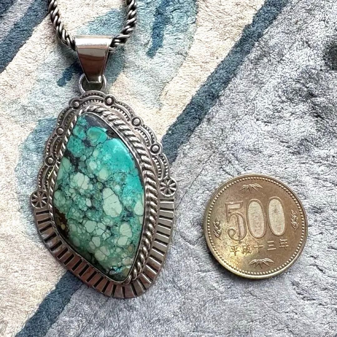 専用！TADY&KING 野尻氏作 ビンテージ ターコイズ ネックレス 特大