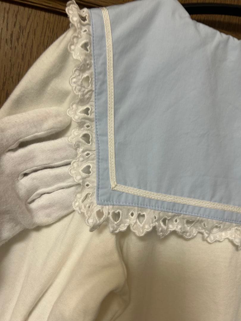 【アンジェリックプリティ】セーラー襟リボン付き半袖トップス