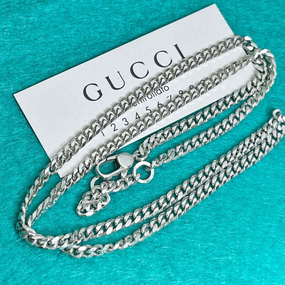 美品　GUCCI 3ミリ　中太喜平チェーンネックレス