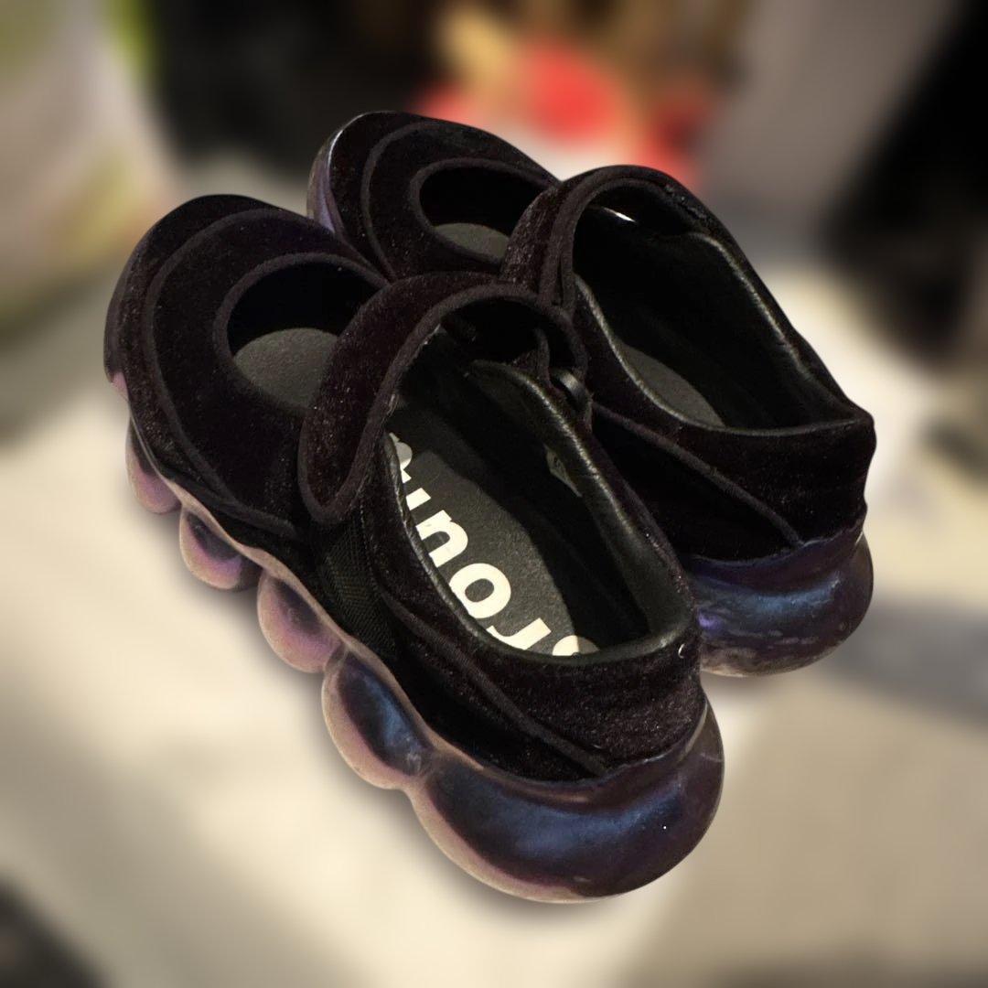 靴 grounds JEWELRY COCOON black velvet 24cm