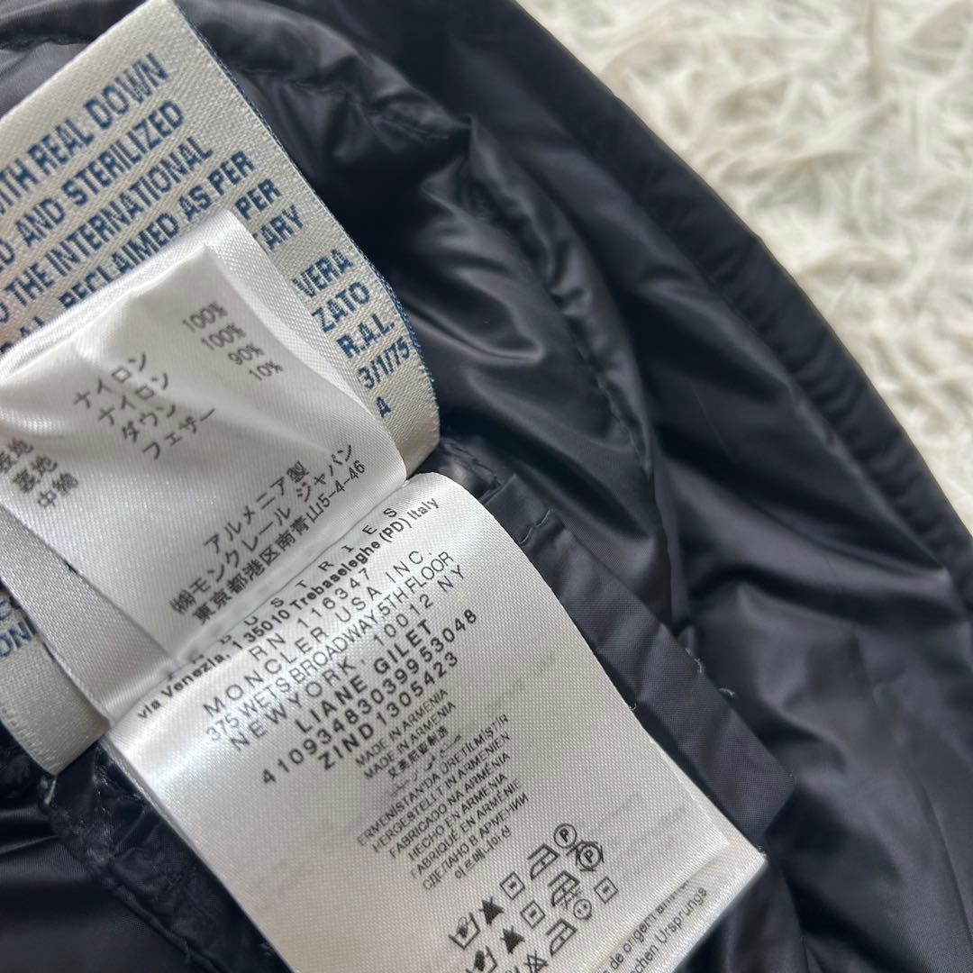 美品✨MONCLER LIANE ライトダウンベスト 1 ナイロン ブラック