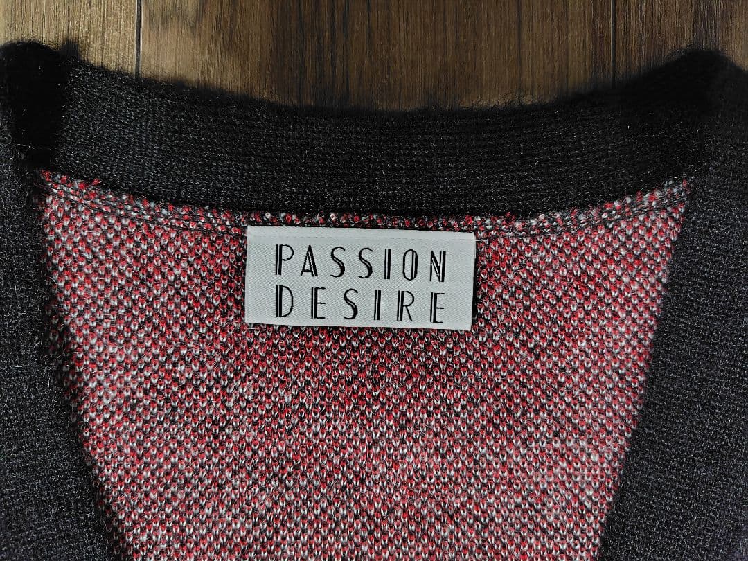 【極美品】el conductorH モヘアニットカーディガン ハート有刺鉄線