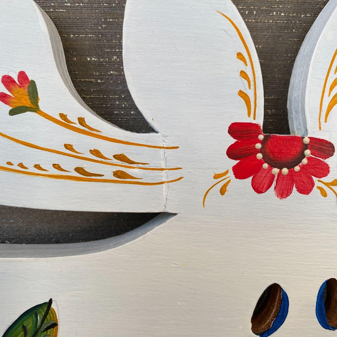 トールペイント(ローズマリング)トナカイ壁掛け