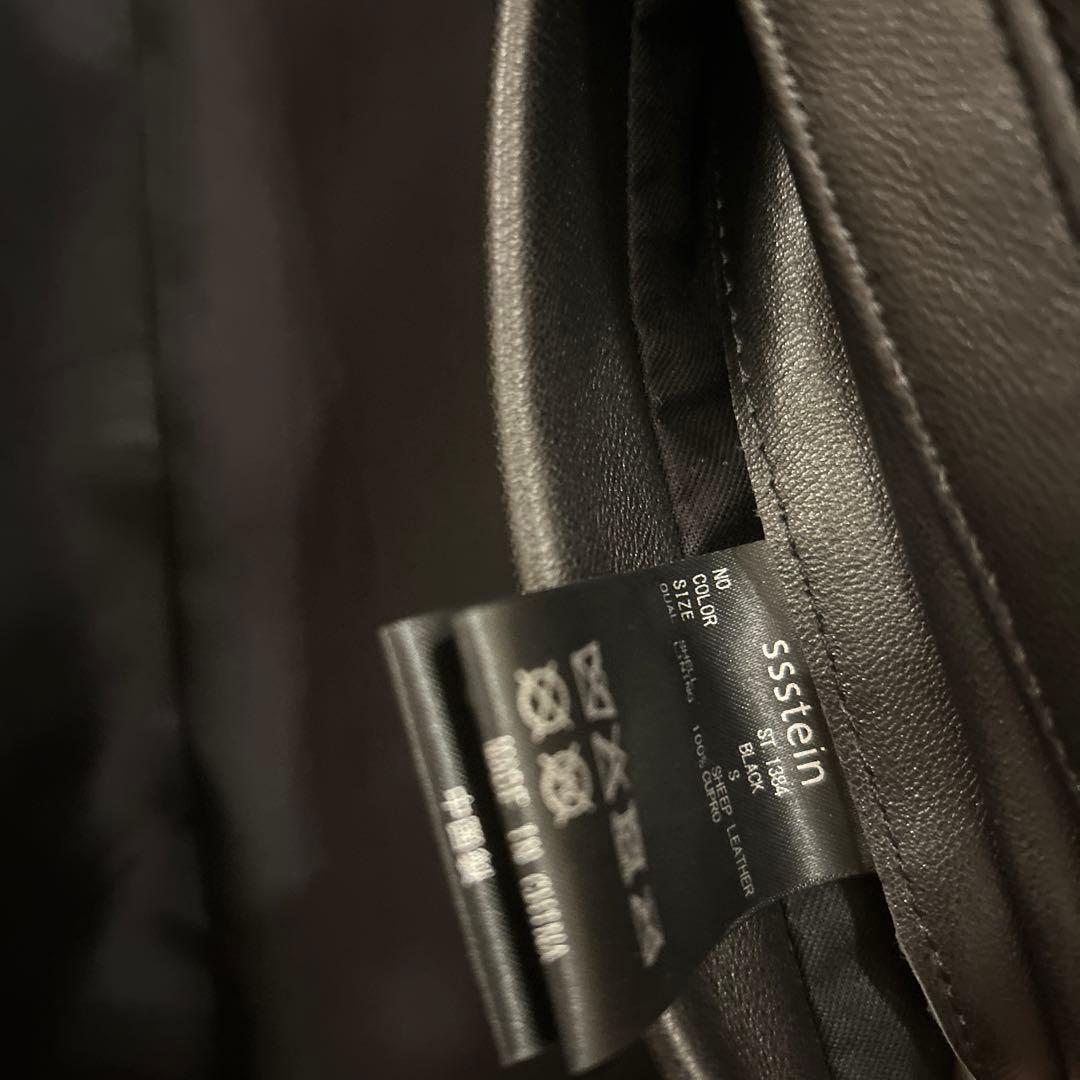 ジャケット・アウター ssstein leather zip short jacket black s