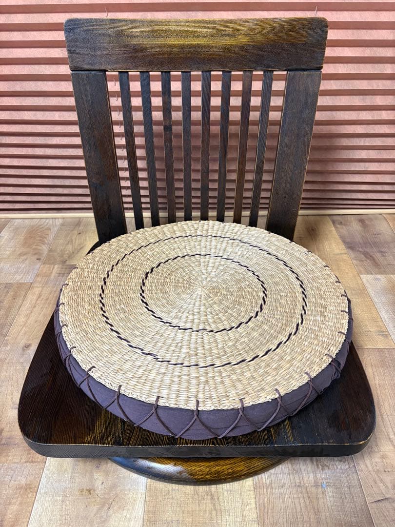 回転座椅子　無垢　和モダン　和室　タモ材　オーク材　②