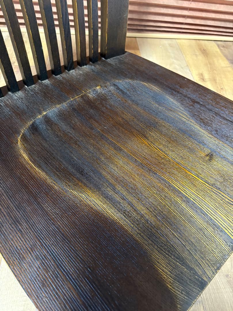 回転座椅子　無垢　和モダン　和室　タモ材　オーク材　②