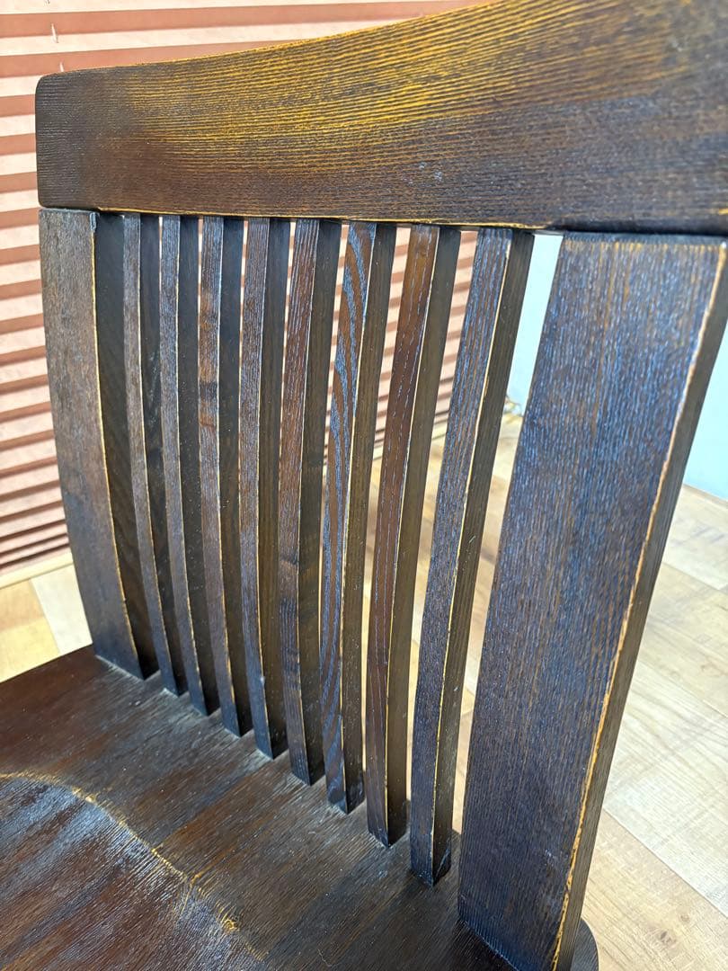 回転座椅子　無垢　和モダン　和室　タモ材　オーク材　②