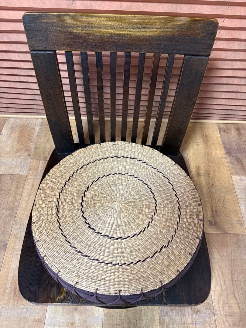 回転座椅子　無垢　和モダン　和室　タモ材　オーク材　②