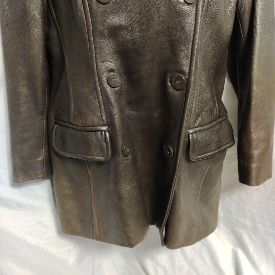 希少 80s 90s レザーダブルコート USA製 コレクションライン