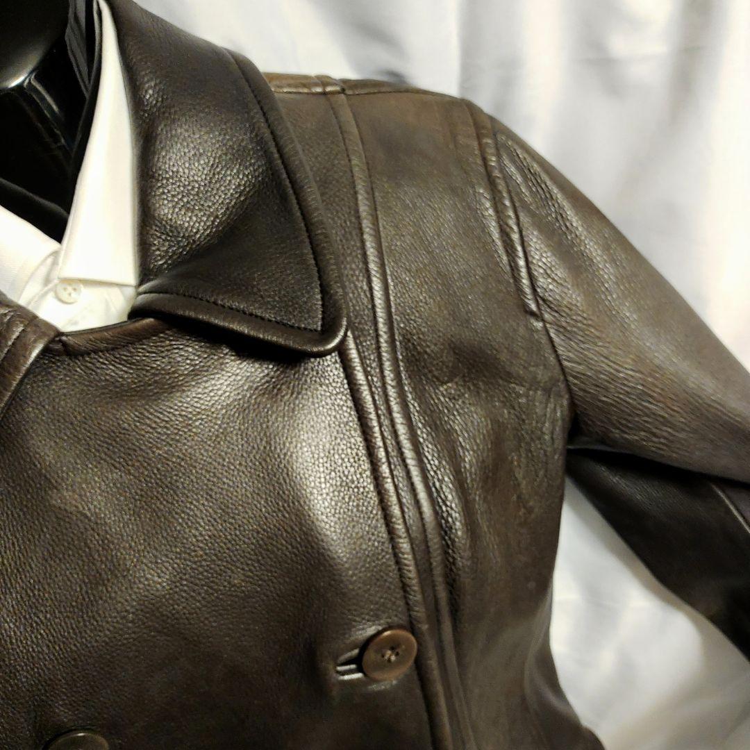 希少 80s 90s レザーダブルコート USA製 コレクションライン