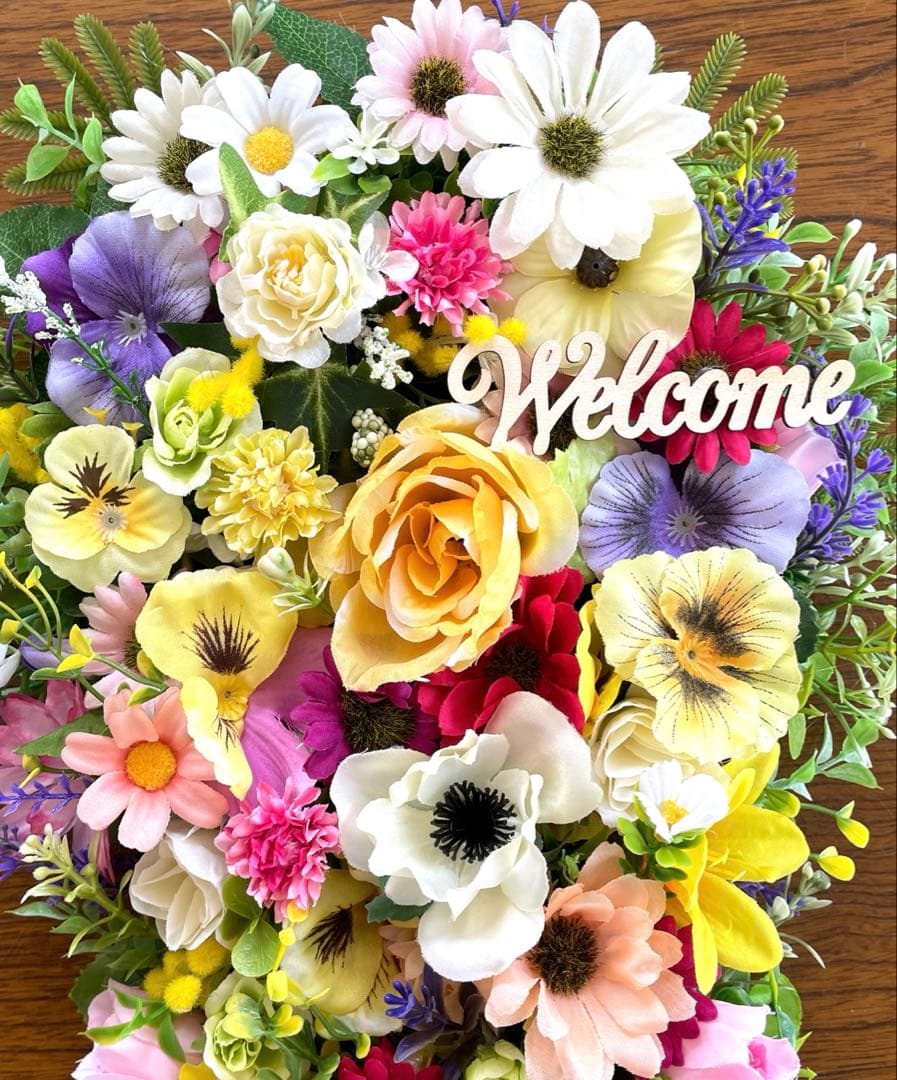カラフル「WELCOME」リース‼️節々様確認用❣️