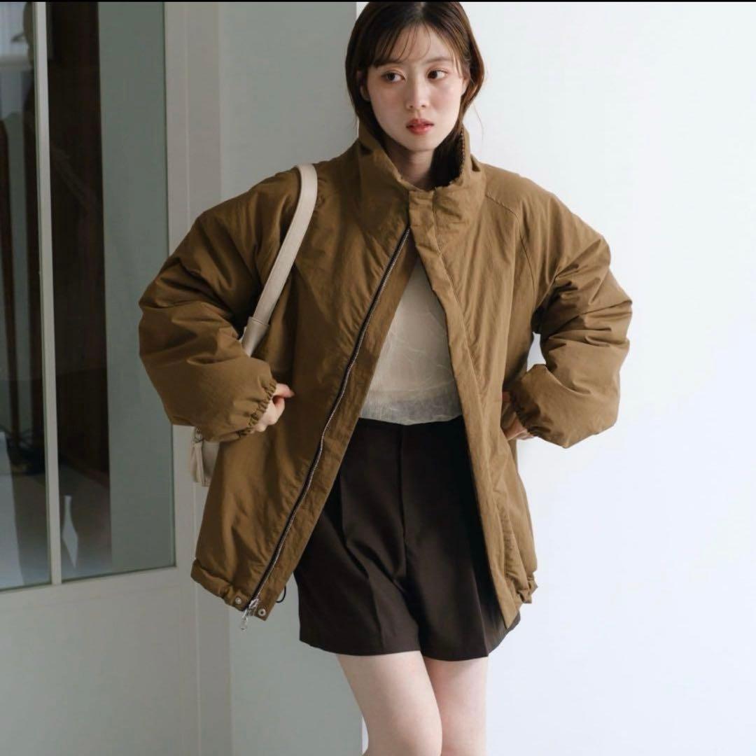 kastane チェック中綿リバーシブルアウター　ダウンジャケット