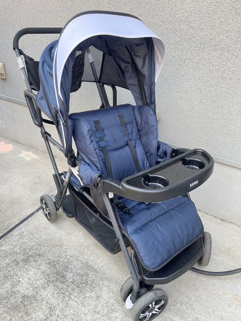 KATOJI カトージ　2人乗りベビーカー　新品オプション付き