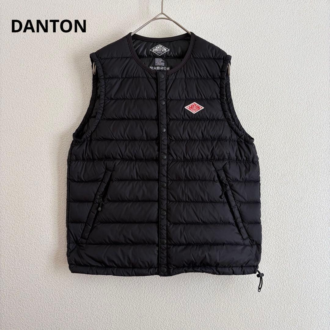 【DANTON】ダントン　インナー　ダウン　ベスト　アウター　ブラック
